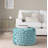 Round 24" Ottoman In Ice Blue Velvet-842932865