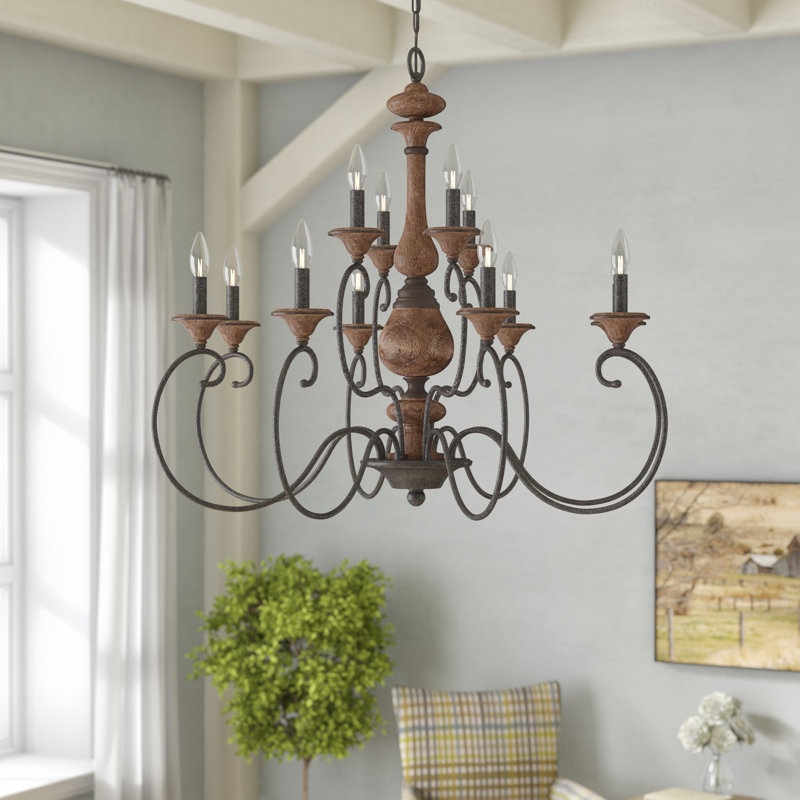 Virat 12 - Light Dimmable Classic / Traditional Chandelier