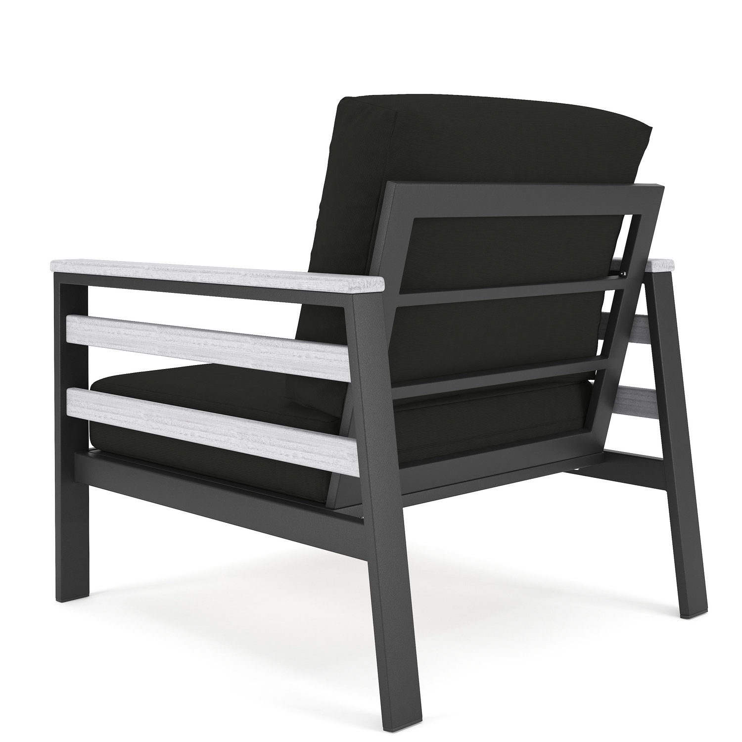 Townsend Sunbrella® Patio Lounge Chair, Canvas Black Sunbrella® Canvas, Dark Gray
