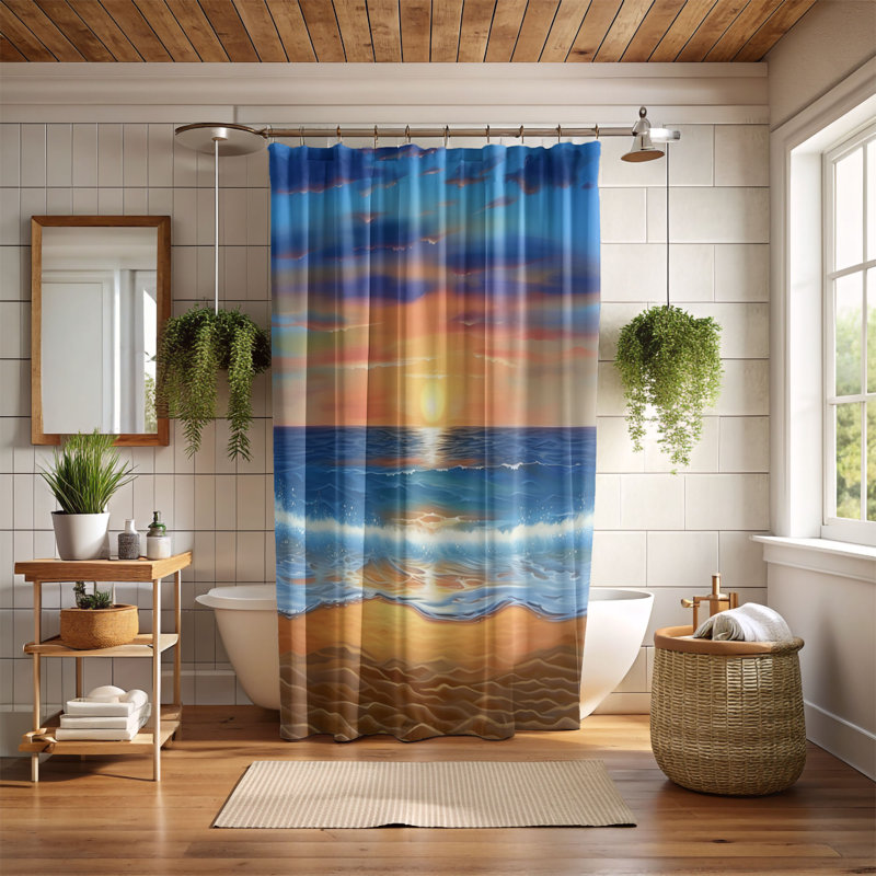 Rideau de douche Tropical Twilight - Premium, H 74 po x l 71 po