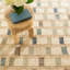 Tapis bleu en jute tissé à la main Mosaic-78142785