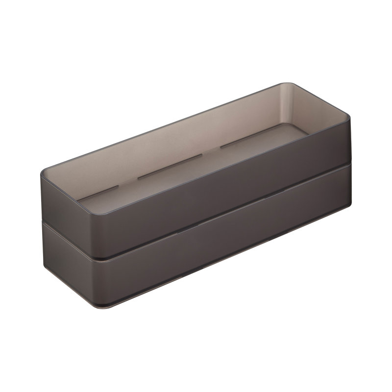 Yamazaki Home Stackable Organizers [Set Of 2] - Four Sizes, Large, Black