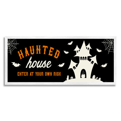 " Haunted House Enter At Own Risk Spooky Halloween " by Natalie Carpentieri
