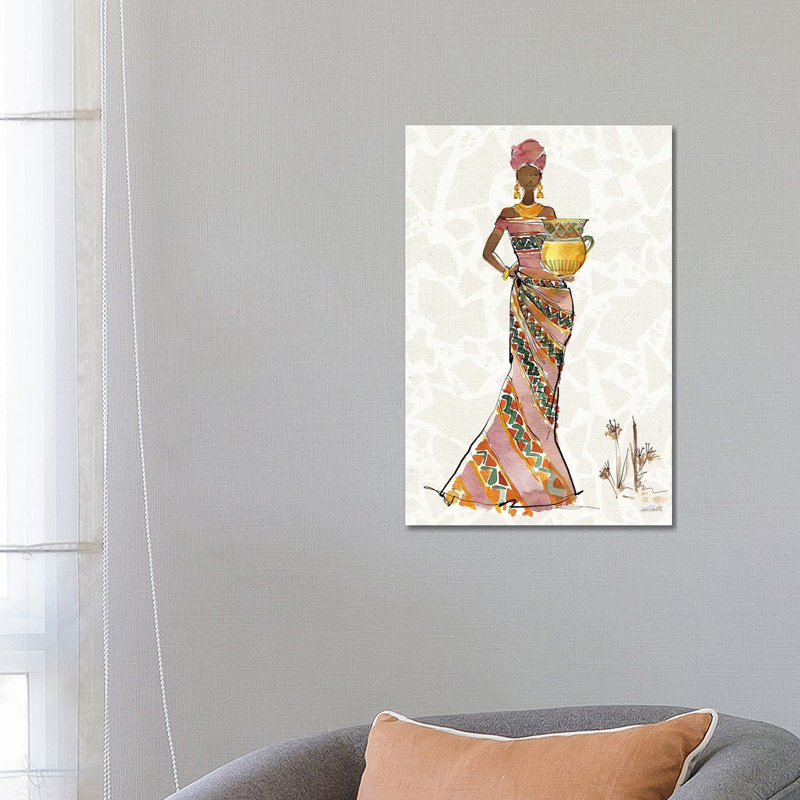 African Flair X by Anne Tavoletti - Gallery-Wrapped Canvas Giclée on Canvas, No Frame, 66.04 cm H x 45.72 cm W x 1.91 cm D