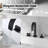 Modern Solid Brass Widespread Bathroom Sink Faucet in Matte Black-69597217-94242643
