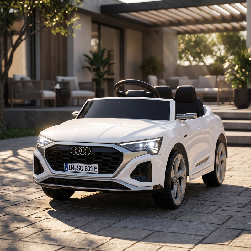 HOMCOM Audi Q8 etron Sportback Licensed 12V Kids Electric Car with Remote, White