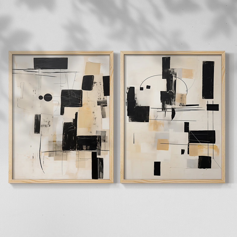 ABSTRACT Series CCCCLIX III - Impression encadrée de qualité supérieure - prête à être accrochée - aucun clou requis - aucun clou requis