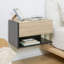 46cm W Engineered Wood Bedside Table