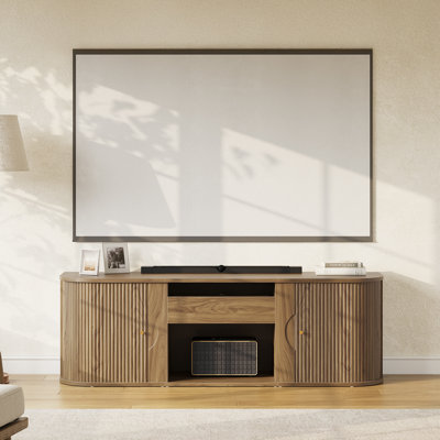 70" Mid-Century Modern Tv Stand With Ultra-Short Throw Projector Cabinet by George Oliver