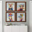 «Groovy Pig and Sky», ensemble de 4 peintures sur toile encadrées-60147931-60147936