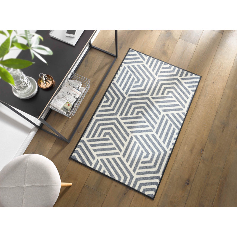 Non-Slip Geometric Indoor Doormat, Rectangular 75 x 120cm