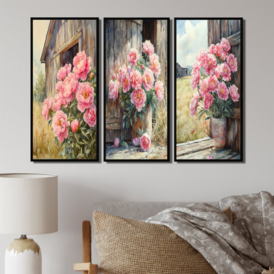 Pivoines dans la brise de basse-cour I - Collection d'art mural traditionnel