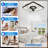 Denelda 20 Inch Modern Low Profile Flush Mount Ceiling Fan with Lights, DC Motor Dimmable LED Light Ceiling Fan