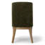 Chaises de salle à manger à dossier haut, revêtues de chenille, avec pieds en bois massif, hauteur d'assise de 45,7 cm (18 pouces).-857455839