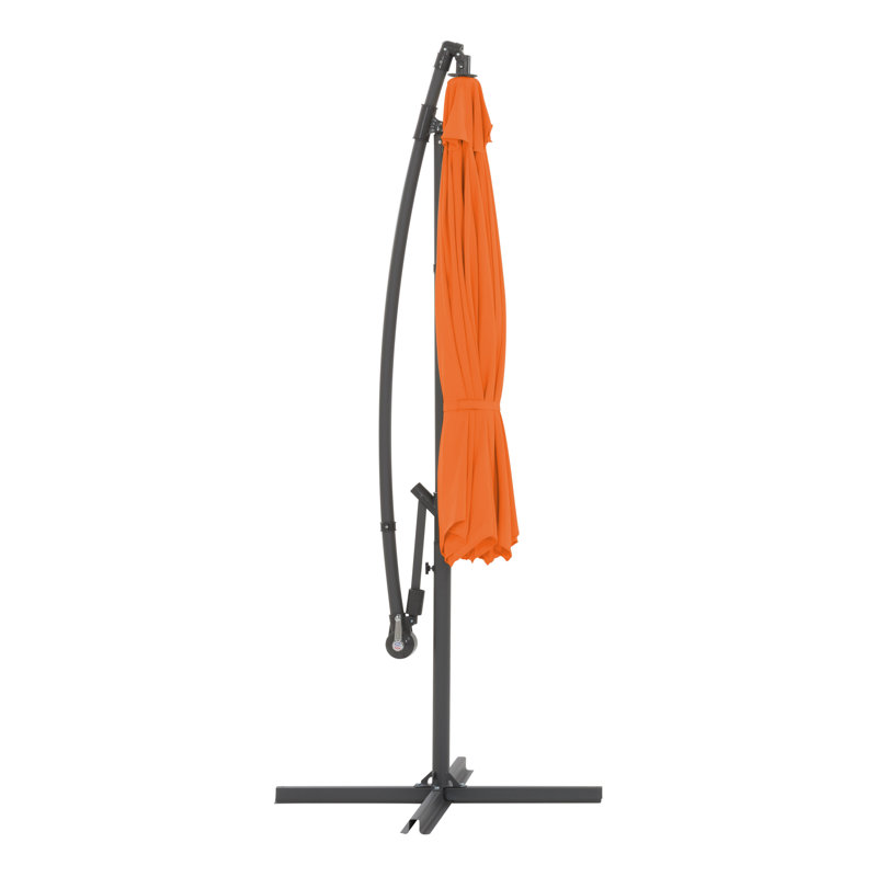 Poids de parasol et base de patio décalés de 9,5 pi résistant aux rayons UV, Orange