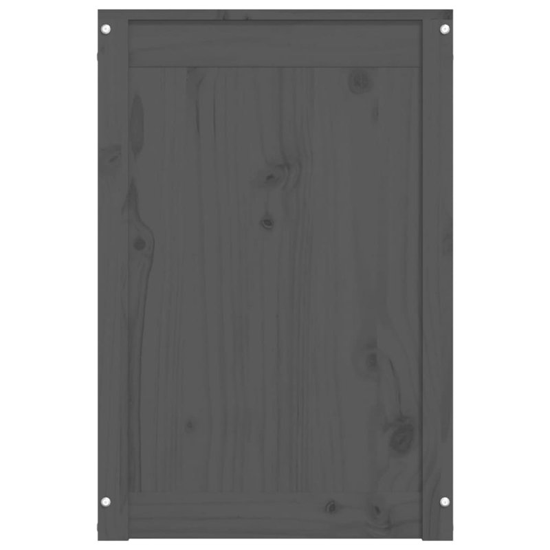 Wood Cabinet Laundry Hamper, Grey