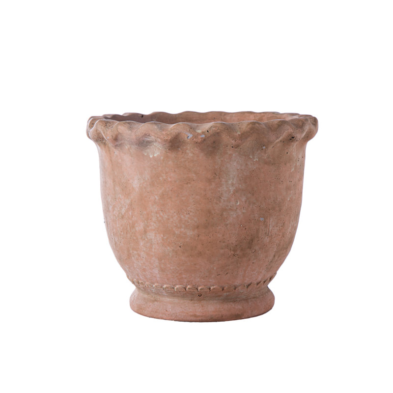 Pot de fleurs en béton Commer, Orange, H 6,75 po x l 8 po x P 8 po
