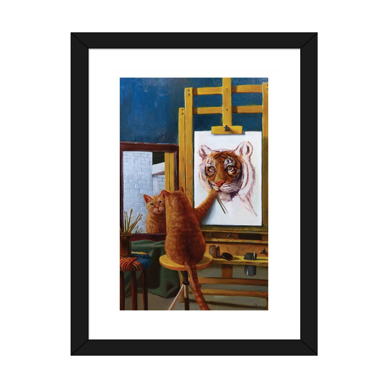 Norman Catwell, art encadré, H 32 po x l 24 po x P 1 po, Papier encadré noir