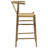 Amish Wood Bar Stool In Weathered Grey Teak-108891650-108891646