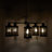 25"W 5-Light Oliver Metal and Glass Chandelier
