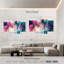 Avery rose et bleu abstrait-106052476
