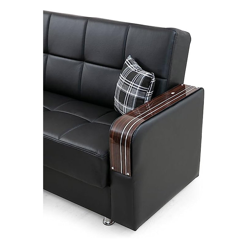 Canapé modulaire réversible Chelita , Noir