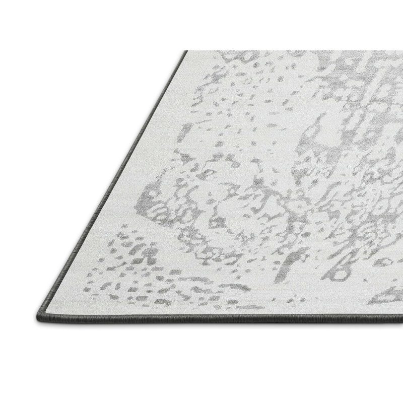 Tapis gris contemporain Northampt, Rectangle 5 pi x 7 pi