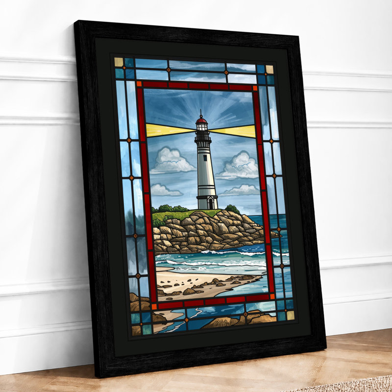 Lighthouse Keeper Geometric - Print, Black, A4 - 29.7 x 21.0 cm