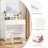 3 Colors LED Light Mirror Dressing Table-522789303
