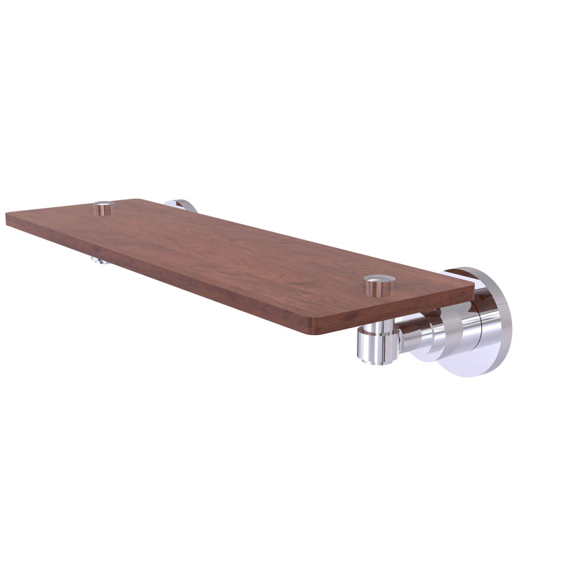 Arviso Accent Shelf, Polished Chrome, 2.5" H x 16" W x 5" D