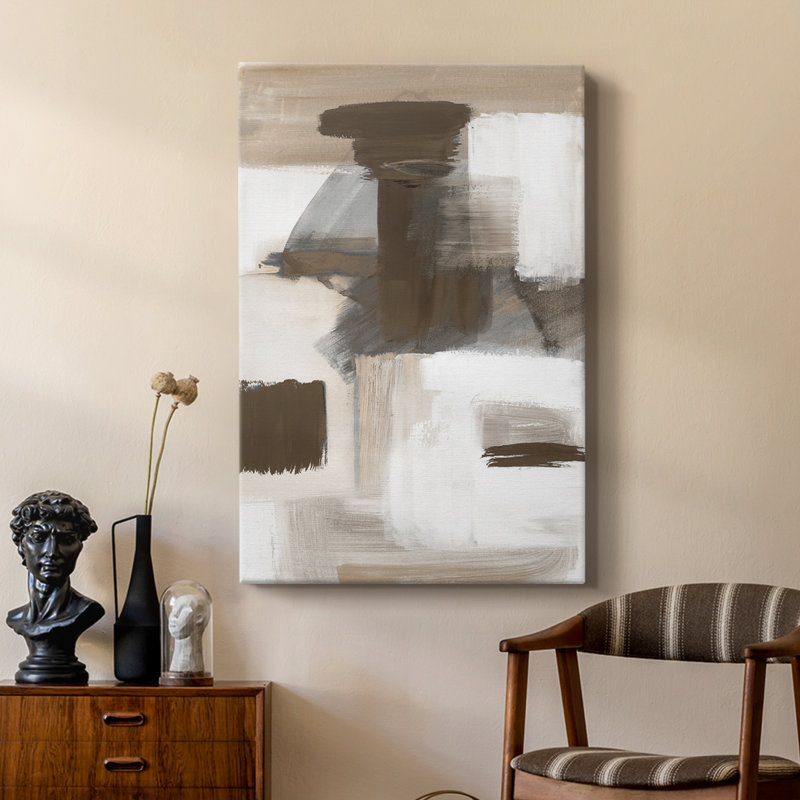 Navigating Neutrals -Custom Wrapped Gallery Cavas, 27" H x 18" W