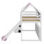 Lit mezzanine simple en bois avec tente-576023107