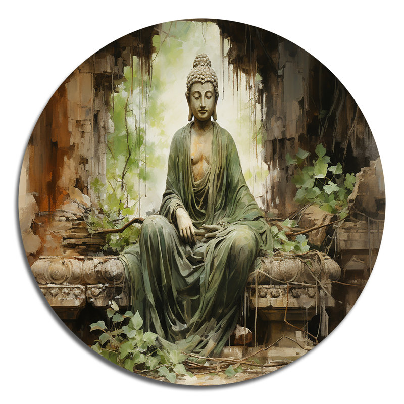 Taryne - Paysages d'art rond en métal, H 16 po x l 16 po
