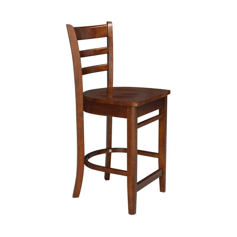 Marasco Solid Wood Counter Stool, Espresso/ Espresso Frame