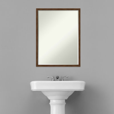 Medan Wood Flat Wall Mirror