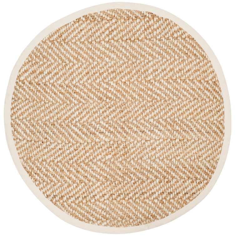 Gardell Natural Fiber Hand Woven Jute Chevron Rug