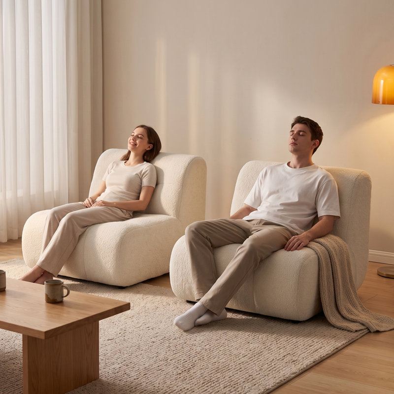 Chaise d'appoint rembourrée, Mousse blanche, 2