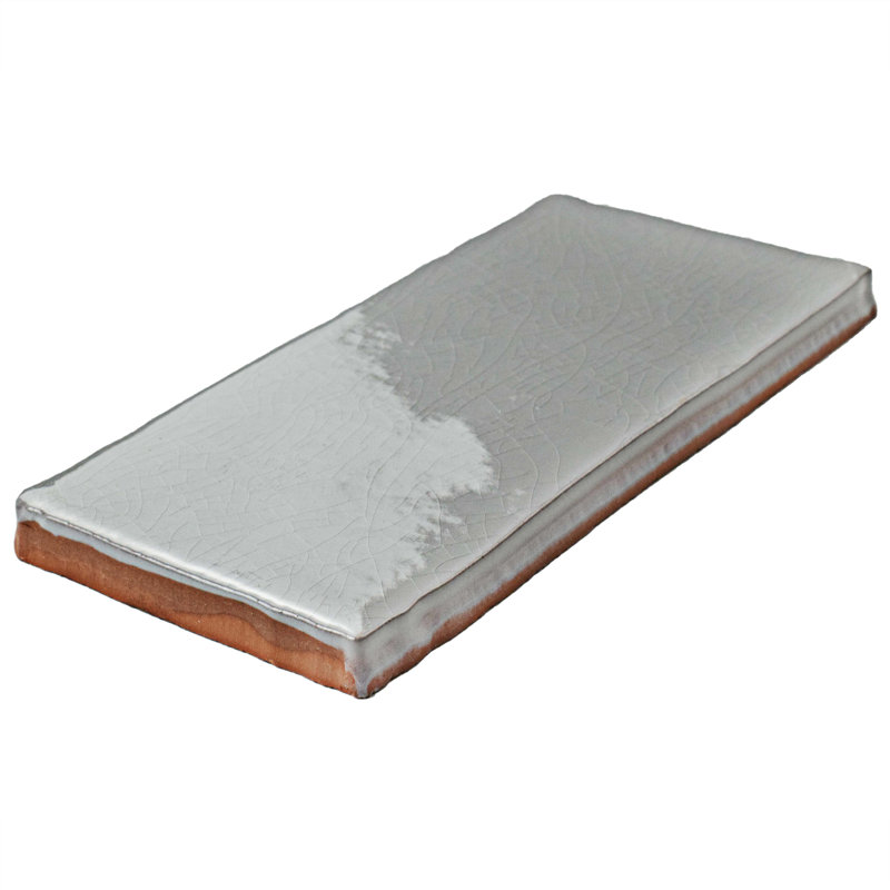 Antic Craquelle 3" x 6" Ceramic Brick Look Tile, Craquele Soho Gray