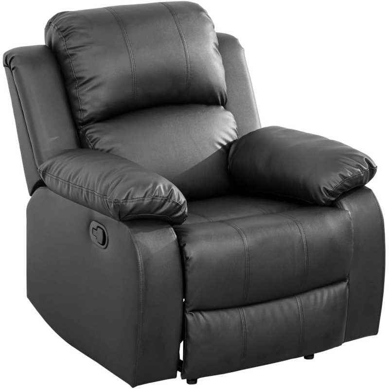Jalus Recliner, Black Cotton Blend