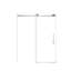 Porte de douche sans cadre l 56 à 60 po x H 60 po, verre trempé transparent de 1/4 po (6 mm), poignée en acier inoxydable-120179036