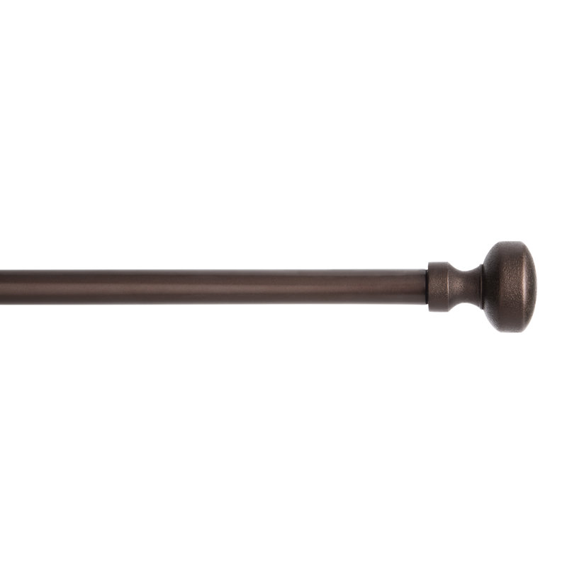 Ensemble de tringle à rideaux simple et faîteau Town & Country Country Everly Day, 66" - 120", Bronze frotté à l'huile