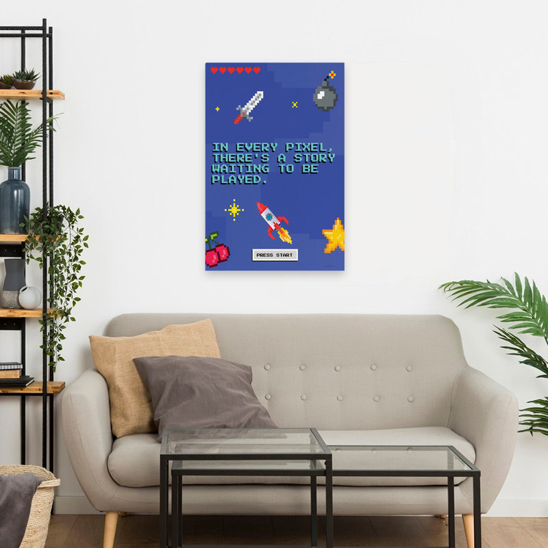 «In Every Pixel - Contemporary Gaming Pixel Game», art, H 24 po x l 16 po