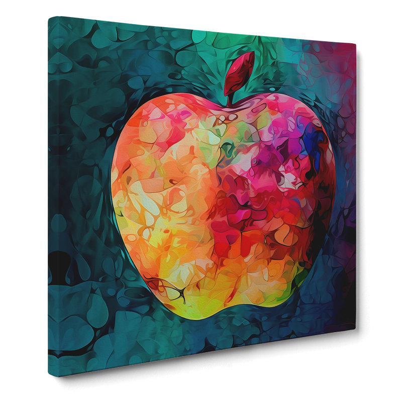 Apple Abstract - Wrapped Canvas - Framed Print, 50cm H x 50cm W x 3cm D