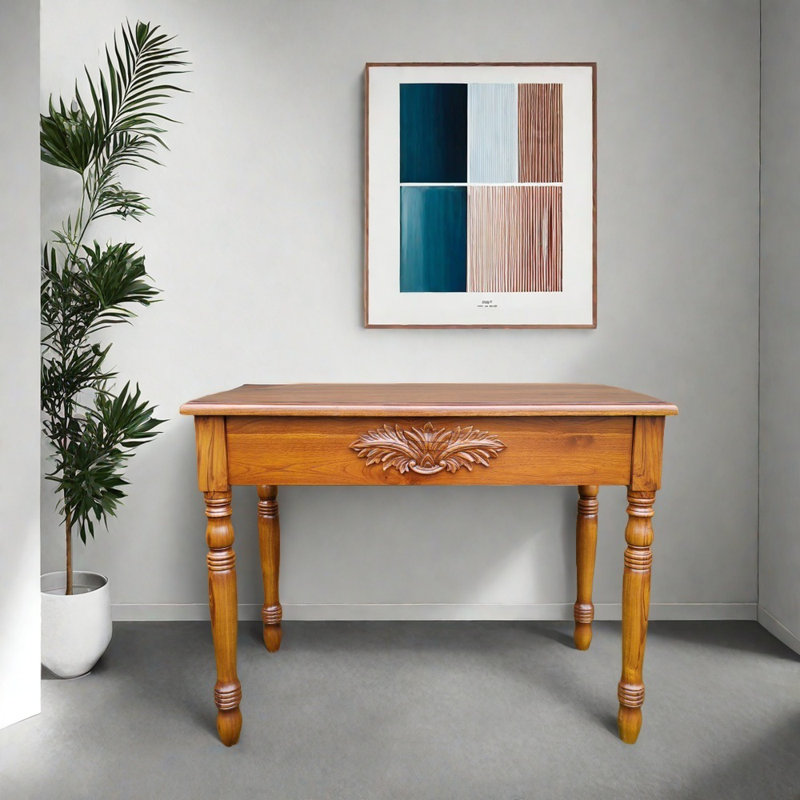 Console en bois massif sculpté
