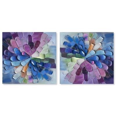 «Floralisque I Set Canvas Flowy Abstracts» par Art Remedy