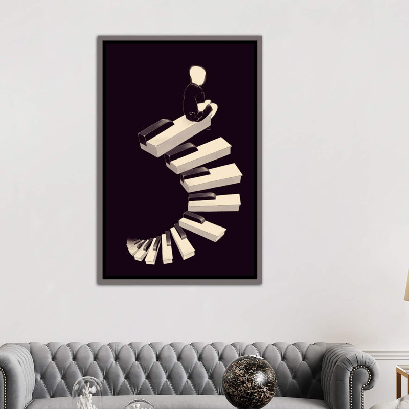 « infinite tune » par mathiole-impression sur image, H 26 po x l 18 po x 1,5 po, Toile encadrée de bois rustique foncé