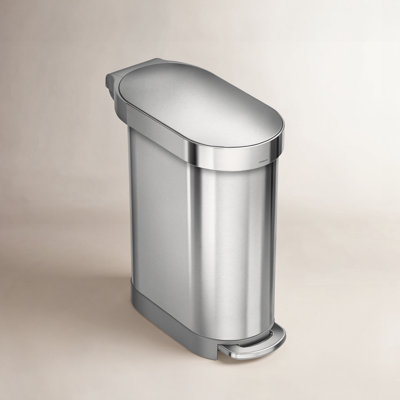 simplehuman 45 Liter / 12 Gallon Slim Hands-Free Kitchen Step Trash Can