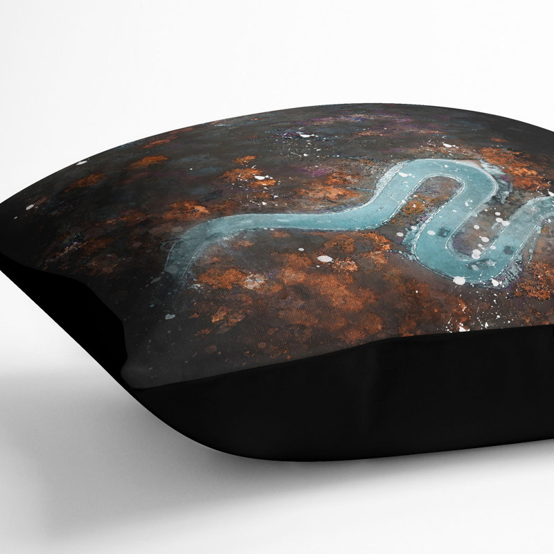 Square Throw Cushion, Black, 40cm H x 40cm W x 15cm D