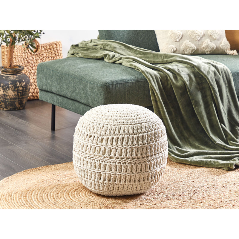 Strathearn 40cm Wide Round Pouf Ottoman