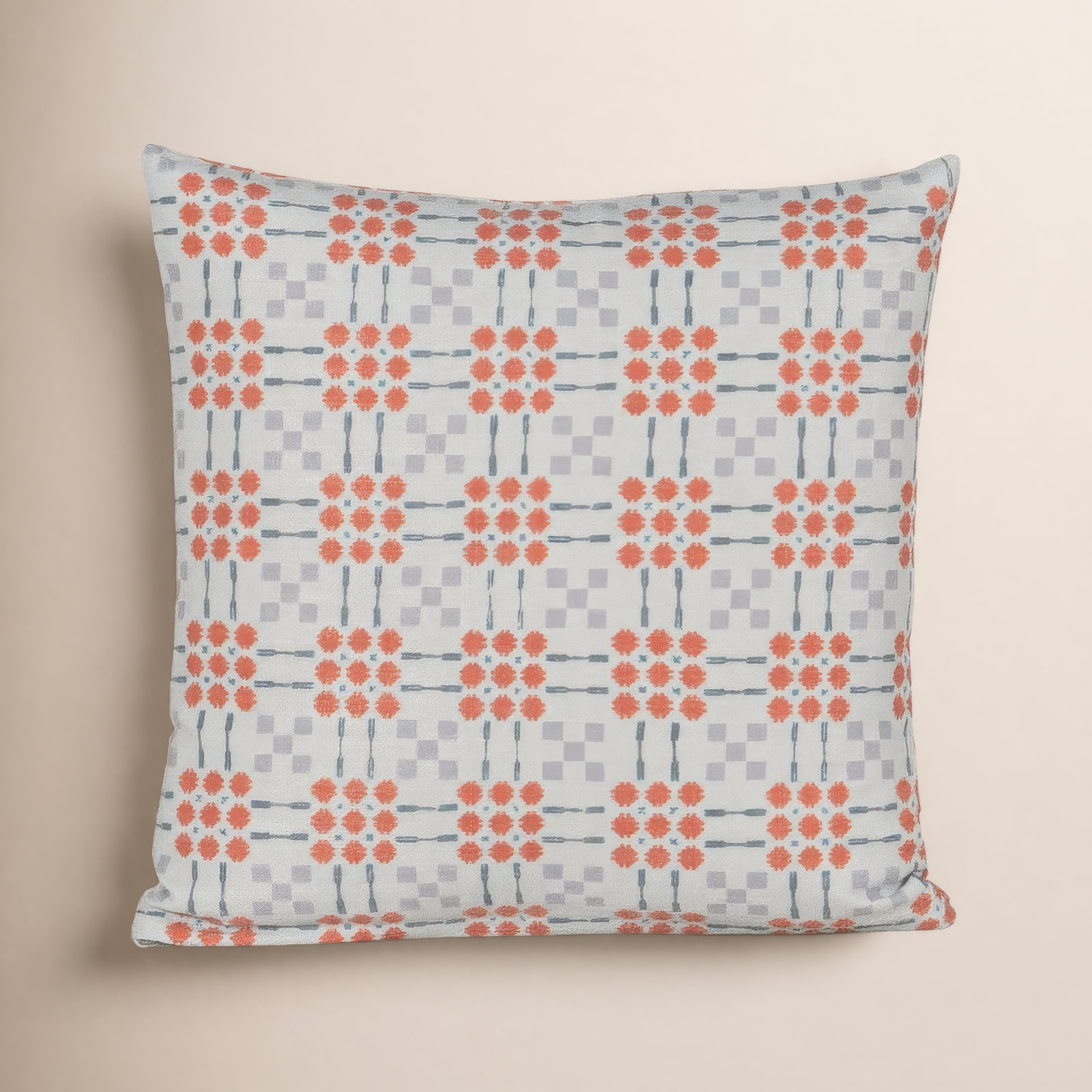 Throw Pillow, Feather, Blue, Square 16"